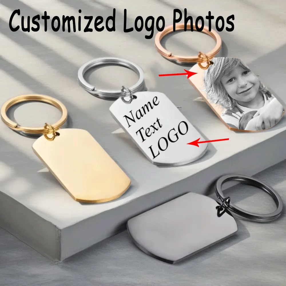 10PCS Custom Metal Tag Keychai - Initial Ring Custom 评论和价格