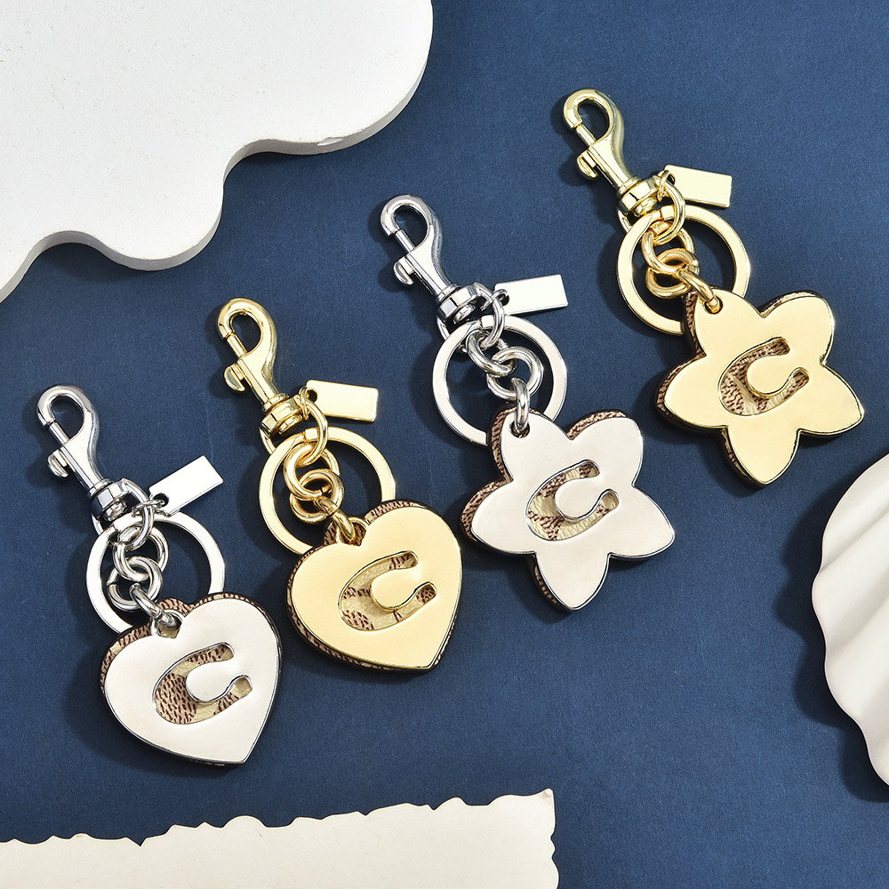 Initial C Monogram Bag Charm K - Monogram Keychain Leather 评论和价格