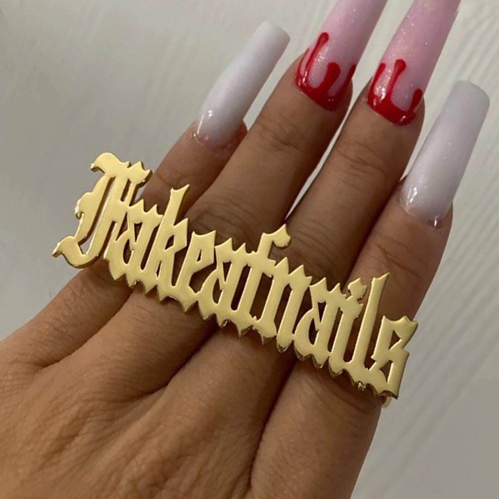 Custom Name Ring for Men Women - Initial Ring Custom 评论和价格
