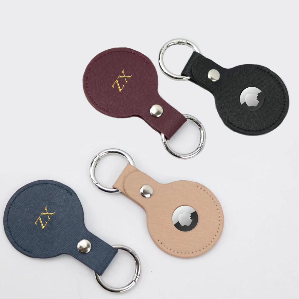 Custom Gold initial letters Fo - Monogram Keychain Leather 评论和价格