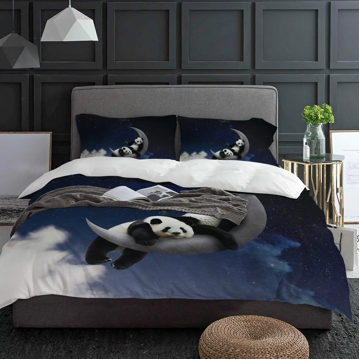 Moon Night Sky Panda Bamboo St - Custom Night Sky 评论和价格