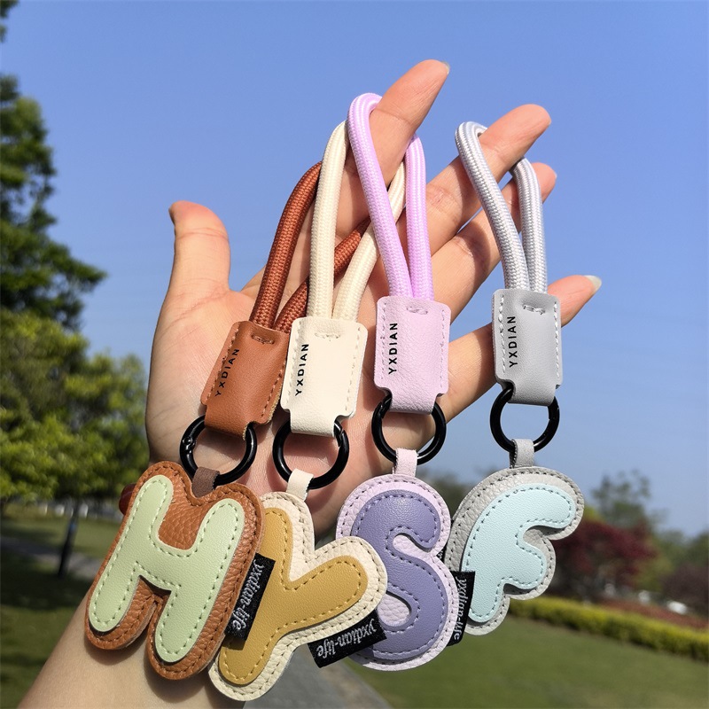 A To Z Leather Initials Keycha - Monogram Keychain Leather 评论和价格