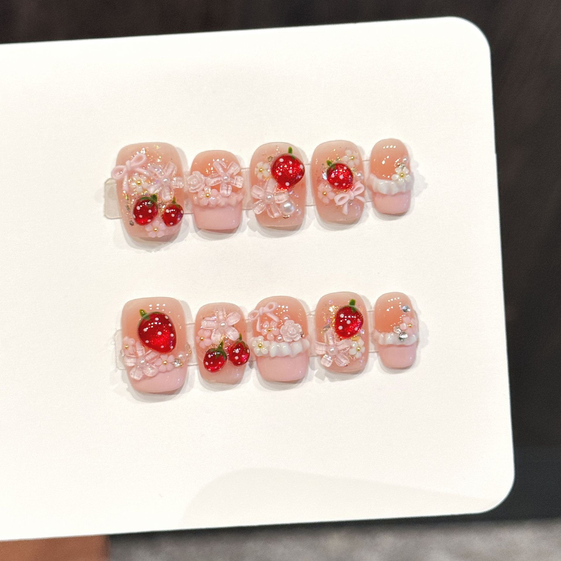 10pcs Cute Red Strawberry Pres - Pressed Flower Art 评论和价格